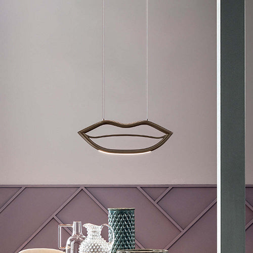 Sospensione-Contemporanea-Visio-Bocca-Metallo-Marrone-Vetro-Led-5,5W