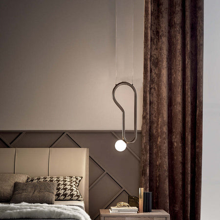 Sospensione-Contemporanea-Visio-Orecchio-Metallo-Marrone-Vetro-Led-5,5W