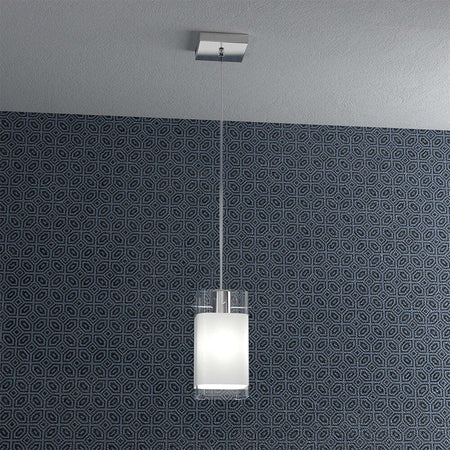 Sospensione-Contemporanea-Wild-Metallo-Cromo-Vetro-Satinato-1-Luce-E27