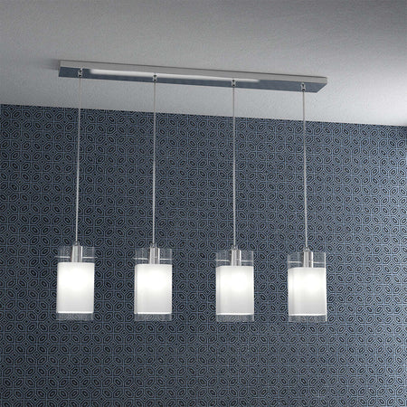 Sospensione-Contemporanea-Wild-Metallo-Cromo-Vetro-Satinato-4-Luci-E27
