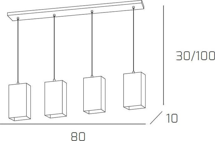 Sospensione-Contemporanea-Wild-Metallo-Cromo-Vetro-Satinato-4-Luci-E27