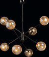 Sospensione-Design-Moderno-Contemporaneo-Cromo-Nero-Con-Vetri-8-Luci-Tresor