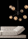 Sospensione-Design-Moderno-Contemporaneo-Cromo-Nero-Con-Vetri-8-Luci-Tresor