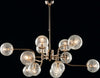 Sospensione-Design-Moderno-Contemporaneo-Oro-Lucido-Con-Vetri-12-Luci-Ikarus