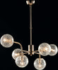 Sospensione-Design-Moderno-Contemporaneo-Oro-Lucido-Con-Vetri-6-Luci-Ikarus