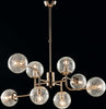 Sospensione-Design-Moderno-Contemporaneo-Oro-Lucido-Con-Vetri-8-Luci-Ikarus