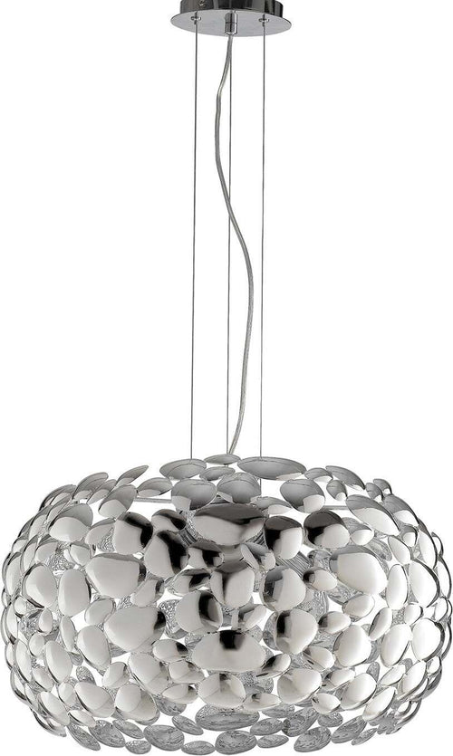 Sospensione Dioniso Cromo 3Xe27 48X25Cm Illuminazione/Illuminazione per interni/Lampadari lampade a sospensione e plafoniere/Lampade a sospensione Led Mall Home - Napoli, Commerciovirtuoso.it