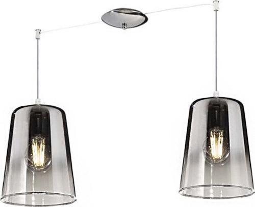 Sospensione-doppia-Top-Light-SHADED-1164CR-S2-E27-LED-vetro-colorato-lampada-soffitto-moderna