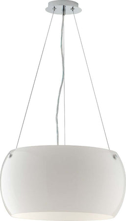 Sospensione Equatore Bianco 3Xe27 40X20Cm Illuminazione/Illuminazione per interni/Lampadari lampade a sospensione e plafoniere/Lampade a sospensione Led Mall Home - Napoli, Commerciovirtuoso.it
