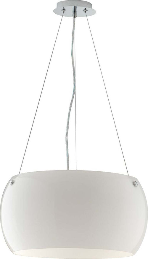 Sospensione Equatore Bianco 3Xe27 40X20Cm Illuminazione/Illuminazione per interni/Lampadari lampade a sospensione e plafoniere/Lampade a sospensione Led Mall Home - Napoli, Commerciovirtuoso.it