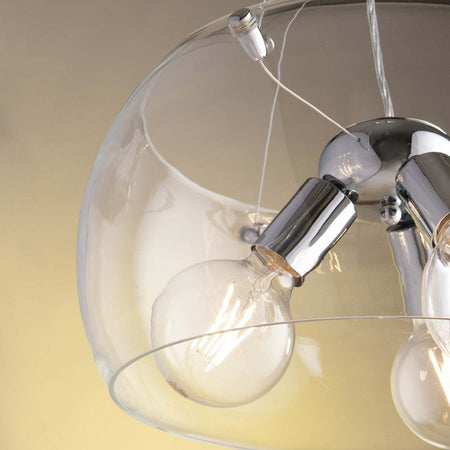 Sospensione Equatore Trasparente 3Xe27 40X20Cm Illuminazione/Illuminazione per interni/Lampadari lampade a sospensione e plafoniere/Lampade a sospensione Led Mall Home - Napoli, Commerciovirtuoso.it