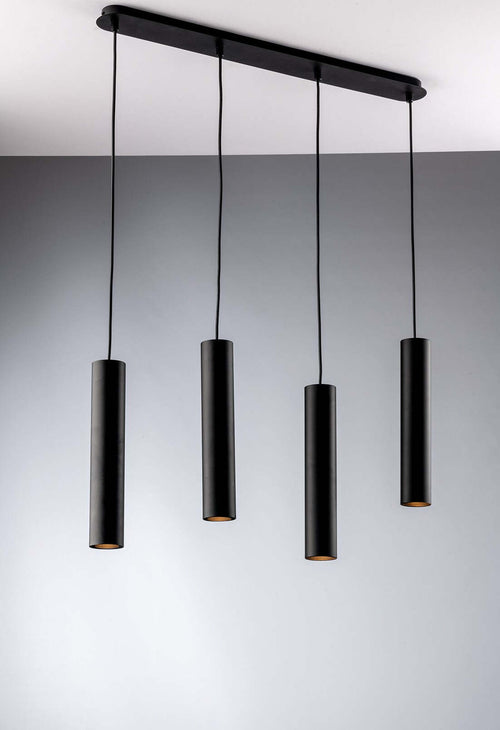 Sospensione Fluke Nera 4Xgu10 68X7X200Cm Illuminazione/Illuminazione per interni/Lampadari lampade a sospensione e plafoniere/Lampade a sospensione Led Mall Home - Napoli, Commerciovirtuoso.it