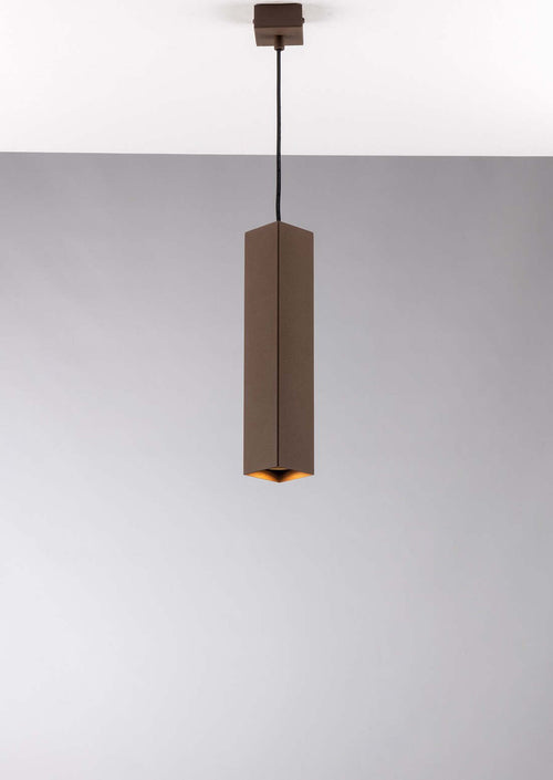 Sospensione Fluke Quadro Corten 1Xgu10 6X6X30-200Cm Illuminazione/Illuminazione per interni/Lampadari lampade a sospensione e plafoniere/Lampade a sospensione Led Mall Home - Napoli, Commerciovirtuoso.it