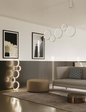 Sospensione Fredy Bianca 60W 6900Lm Cct 115X150X8Cm Illuminazione/Illuminazione per interni/Lampadari lampade a sospensione e plafoniere/Lampade a sospensione Led Mall Home - Napoli, Commerciovirtuoso.it