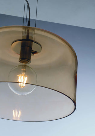 Sospensione Gibus Ambra 1Xe27 40X20Cm Illuminazione/Illuminazione per interni/Lampadari lampade a sospensione e plafoniere/Lampade a sospensione Led Mall Home - Napoli, Commerciovirtuoso.it