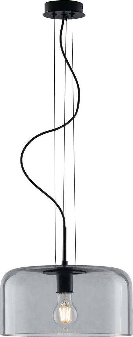 Sospensione Gibus Fume' 1Xe27 30X15Cm Illuminazione/Illuminazione per interni/Lampadari lampade a sospensione e plafoniere/Lampade a sospensione Led Mall Home - Napoli, Commerciovirtuoso.it