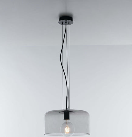 Sospensione Gibus Fume' 1Xe27 30X15Cm Illuminazione/Illuminazione per interni/Lampadari lampade a sospensione e plafoniere/Lampade a sospensione Led Mall Home - Napoli, Commerciovirtuoso.it