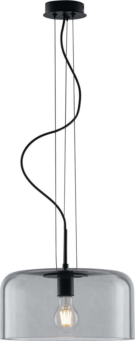 Sospensione Gibus Fume' 1Xe27 35X20Cm Illuminazione/Illuminazione per interni/Lampadari lampade a sospensione e plafoniere/Lampade a sospensione Led Mall Home - Napoli, Commerciovirtuoso.it