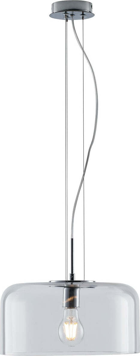 Sospensione Gibus Trasparente 1Xe27 35X20Cm Illuminazione/Illuminazione per interni/Lampadari lampade a sospensione e plafoniere/Lampade a sospensione Led Mall Home - Napoli, Commerciovirtuoso.it