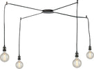 Sospensione Groove Nero 4Xe27 250Cm Illuminazione/Illuminazione per interni/Lampadari lampade a sospensione e plafoniere/Lampade a sospensione Led Mall Home - Napoli, Commerciovirtuoso.it