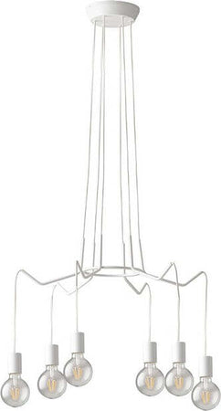 Sospensione Habitat Bianca 6Xe27 66X39Cm Illuminazione/Illuminazione per interni/Lampadari lampade a sospensione e plafoniere/Lampade a sospensione Led Mall Home - Napoli, Commerciovirtuoso.it