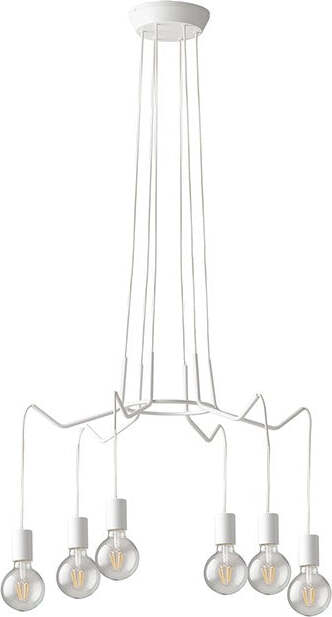 Sospensione Habitat Bianca 6Xe27 66X39Cm Illuminazione/Illuminazione per interni/Lampadari lampade a sospensione e plafoniere/Lampade a sospensione Led Mall Home - Napoli, Commerciovirtuoso.it