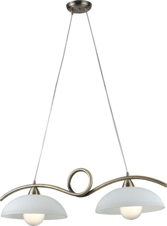 Sospensione Halley Brunito 2Xe27 76X30X24Cm Illuminazione/Illuminazione per interni/Lampadari lampade a sospensione e plafoniere/Lampade a sospensione Led Mall Home - Napoli, Commerciovirtuoso.it