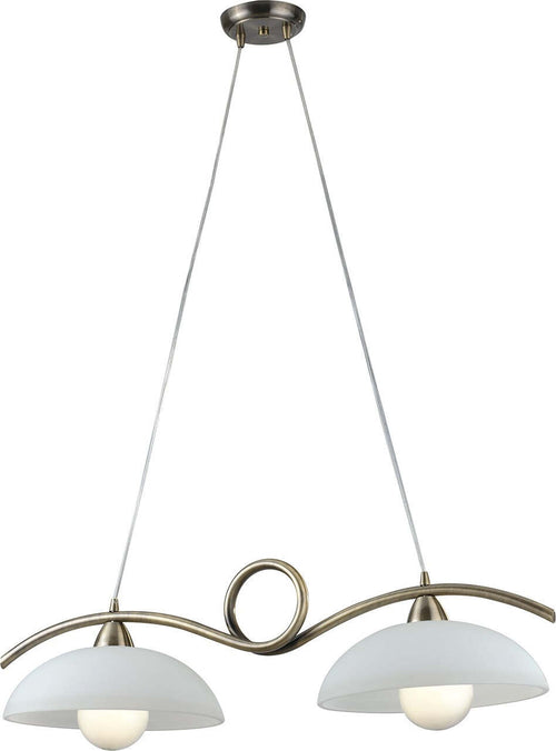 Sospensione Halley Brunito 2Xe27 76X30X24Cm Illuminazione/Illuminazione per interni/Lampadari lampade a sospensione e plafoniere/Lampade a sospensione Led Mall Home - Napoli, Commerciovirtuoso.it