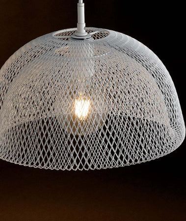 Sospensione Harem Bianca 1Xe27 37X17,5Cm Illuminazione/Illuminazione per interni/Lampadari lampade a sospensione e plafoniere/Lampade a sospensione Led Mall Home - Napoli, Commerciovirtuoso.it