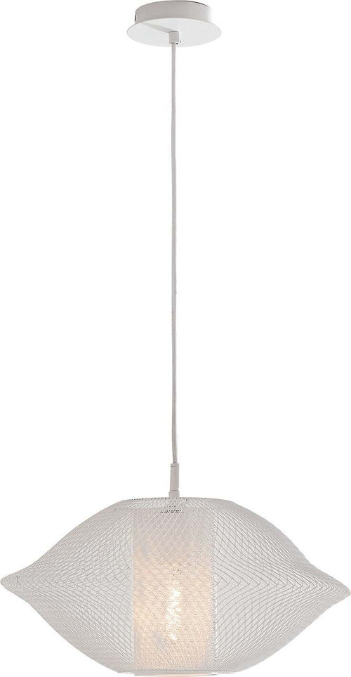 Sospensione Harem Bianca 1Xe27 40X21Cm Illuminazione/Illuminazione per interni/Lampadari lampade a sospensione e plafoniere/Lampade a sospensione Led Mall Home - Napoli, Commerciovirtuoso.it