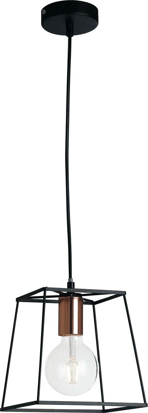 Sospensione Harlem Nero 1Xe27 22X22X18Cm Illuminazione/Illuminazione per interni/Lampadari lampade a sospensione e plafoniere/Lampade a sospensione Led Mall Home - Napoli, Commerciovirtuoso.it