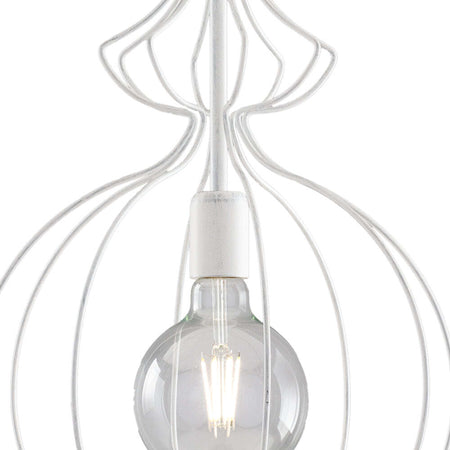 Sospensione-Industrial-1Luce-Olimpia-Gabbia-Ferro-Laccato-Bianco-E-Argento