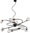 Sospensione-Industrial-8-Luci-Vortex-Ferro-Nero-E-Ottone-Brunito