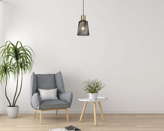 Sospensione-Industrial-Birg-Cage-Acciaio-Nero-Adjustable-1-Luce-E27-D16Cm