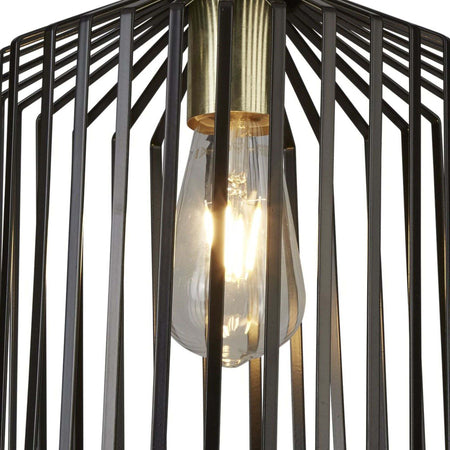 Sospensione-Industrial-Birg-Cage-Acciaio-Nero-Adjustable-1-Luce-E27-D22Cm