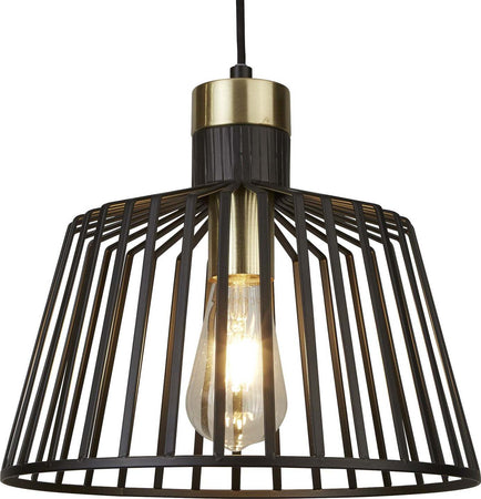 Sospensione-Industrial-Birg-Cage-Acciaio-Nero-Adjustable-1-Luce-E27-D30Cm