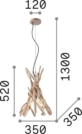 Sospensione-Industrial-Minimal-Driftwood-Legno-Marrone-1-Luce-E27