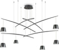 Sospensione-Industrial-Minimal-Fish-Metallo-Nero-6-Luci-Led-37W-3000K-Luce-Calda