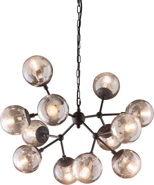 Sospensione-Industrial-Minimal-Kepler-Metallo-Nero-12-Luci-E27