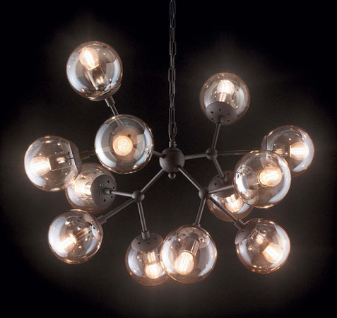 Sospensione-Industrial-Minimal-Kepler-Metallo-Nero-12-Luci-E27