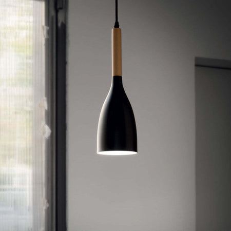 Sospensione-Industrial-Minimal-Manhattan-Legno-Nero-1-Luce-E14
