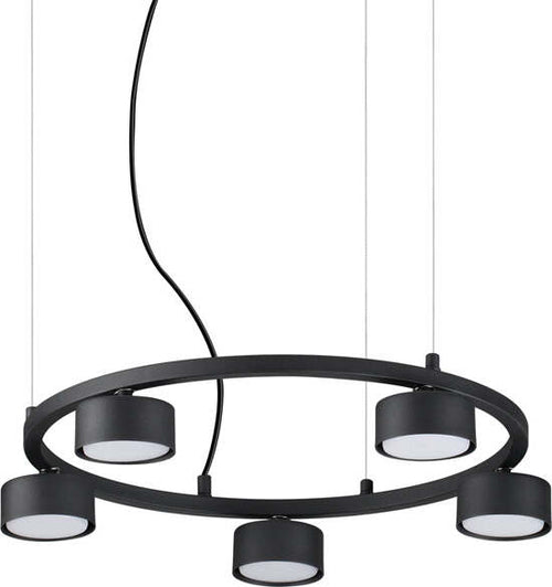 Sospensione-Industrial-Minimal-Minor-Metallo-Nero-5-Luci-Gx53-9W-3000K