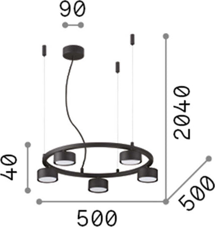 Sospensione-Industrial-Minimal-Minor-Metallo-Nero-5-Luci-Gx53-9W-3000K