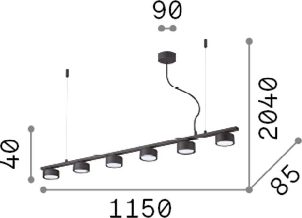 Sospensione-Industrial-Minimal-Minor-Metallo-Nero-6-Luci-Gx53-9W-3000K