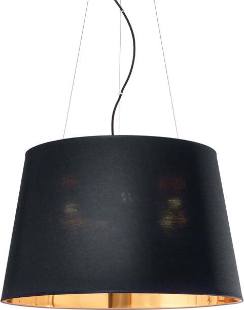 Sospensione-Industrial-Minimal-Nordik-Tessuto-Nero-4-Luci-E27