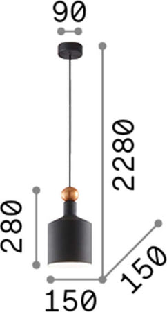 Sospensione-Industrial-Minimal-Triade-3-Metallo-Grigio-1-Luce-E27