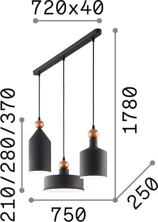 Sospensione-Industrial-Minimal-Triade-Metallo-Grigio-3-Luci-E27