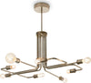 Sospensione-Industrial-Minimal-Triumph-Metallo-Ottone-8-Luci-E27