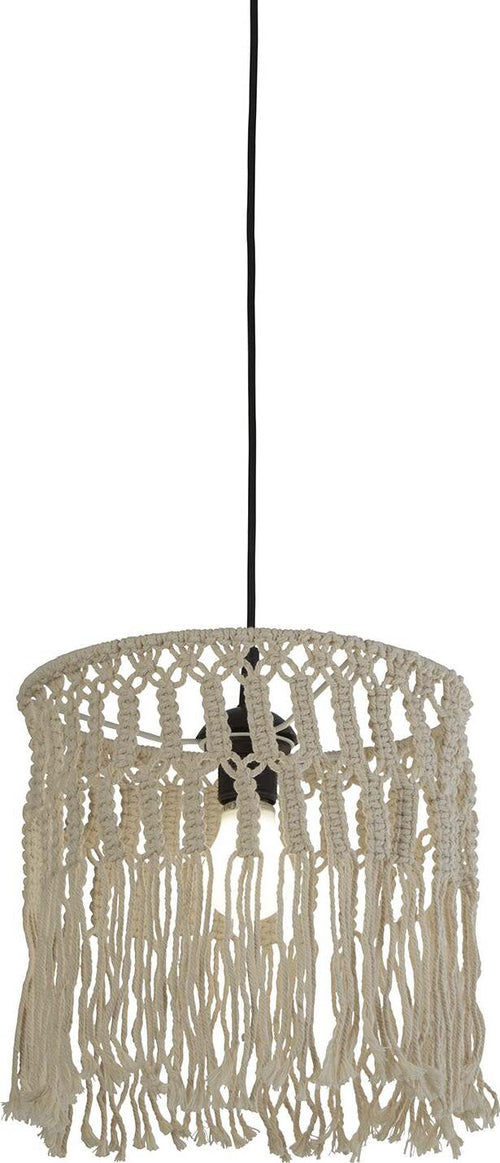 Sospensione-Industrial-Nordico-Bahamas-Acciaio-Bianco-Tessuto-1-Luce-E27