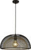 Sospensione-Industrial-Nordico-Favo-Acciaio-Nero-Oro-1-Luce-E27